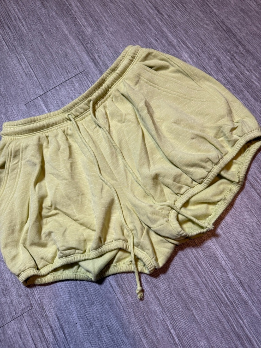Daily Practice Cozy Shorts Lime Yellow Lounge Athleisure NWT Size S